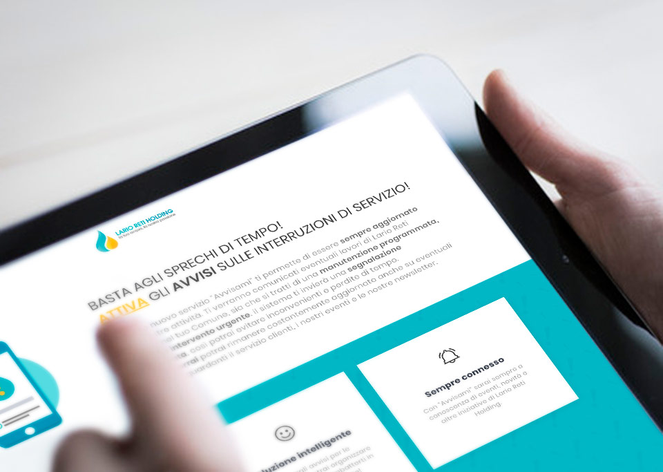 Sviluppo servizio messaggi istantanei per interruzioni idriche servizio avvisami