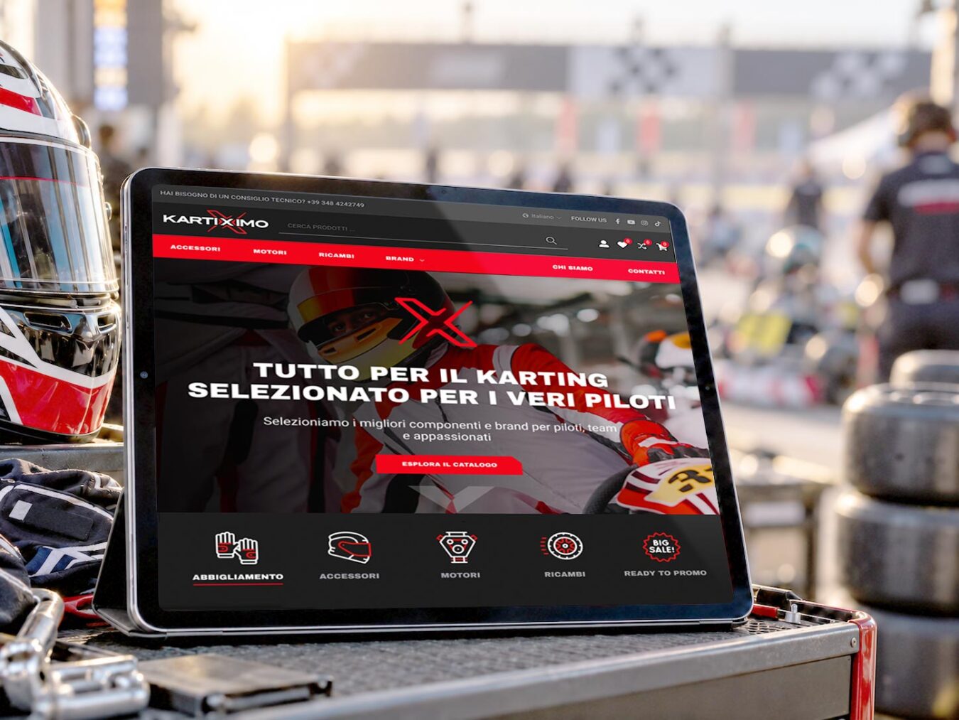 Mockup sito web Kartiximo