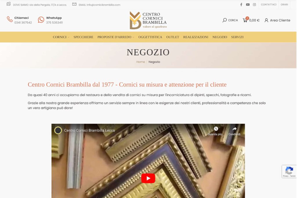 Cornici Brambilla sito web