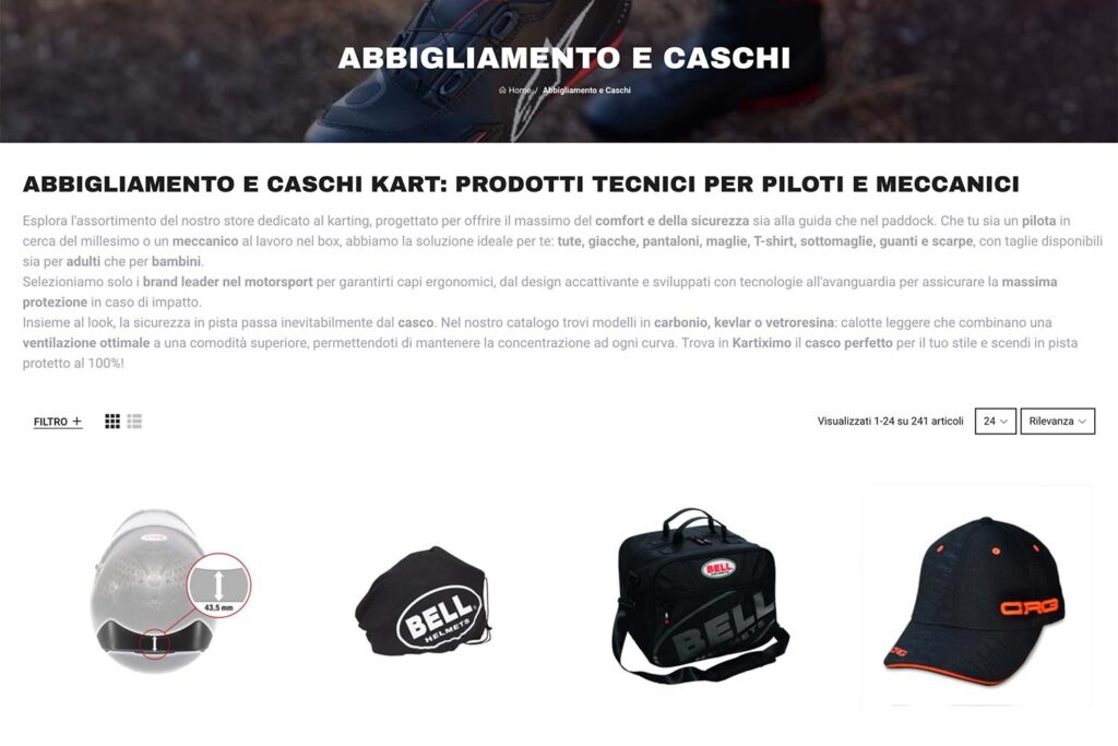 Screenshot nuovo sito web Kartiximo