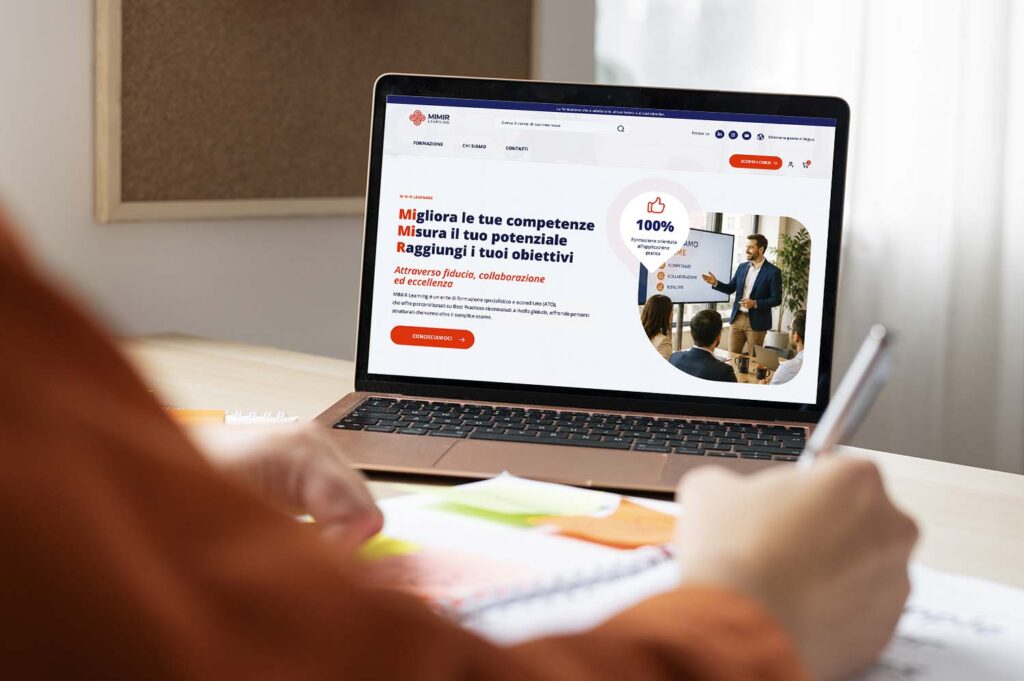 Mockup sito web Mimir Learning