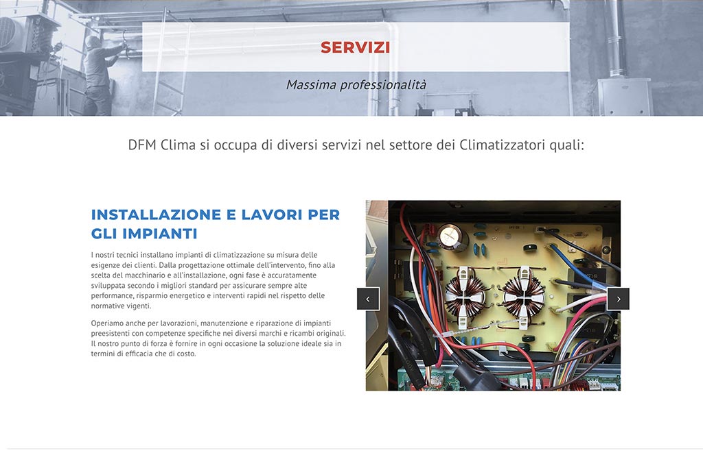 Sito web dfm clima i servizi