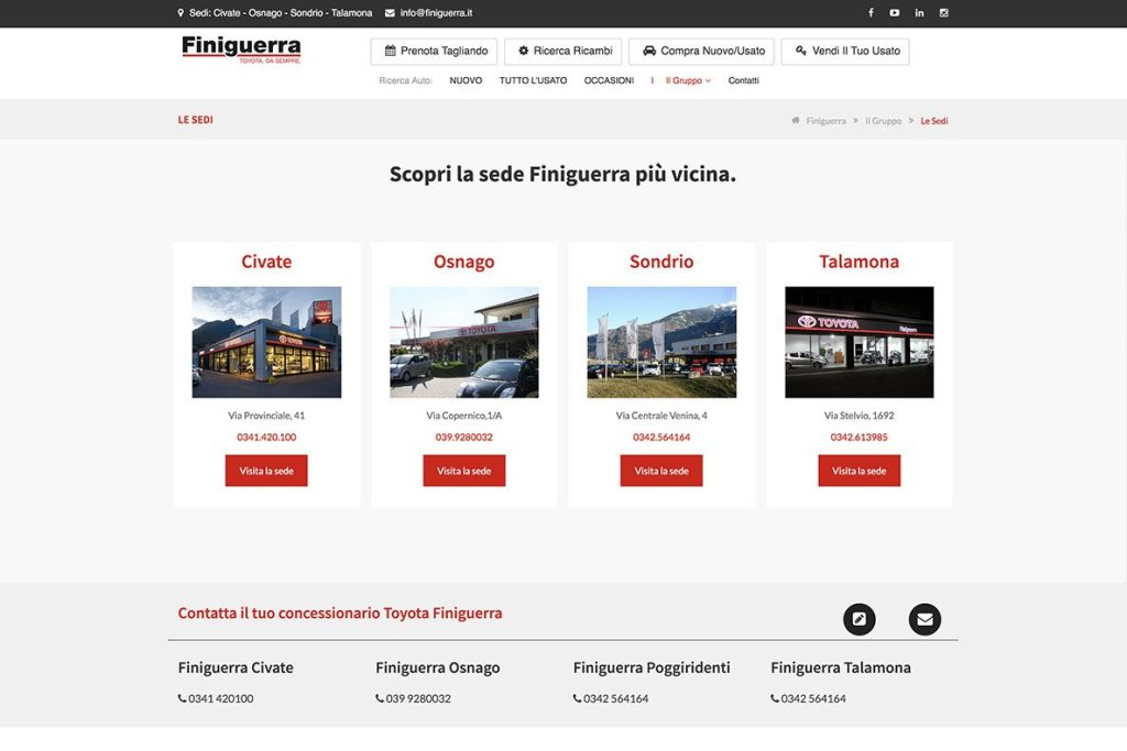 Sito web Finiguerra le sedi