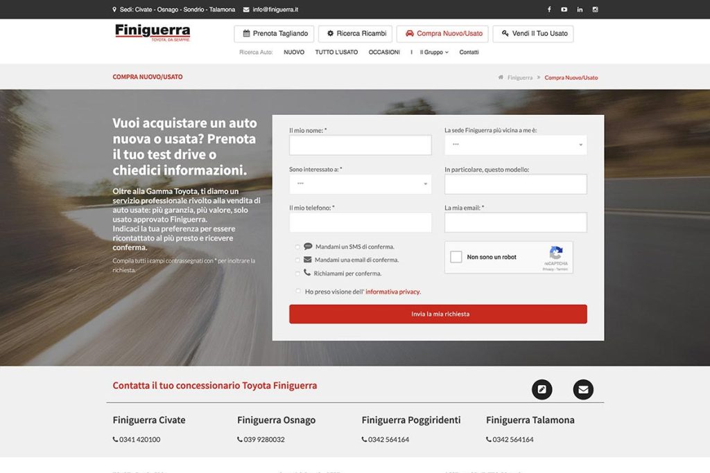 Sito web Finiguerra contatti