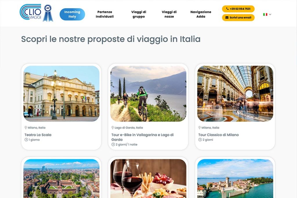Sito Web Clio Viaggi