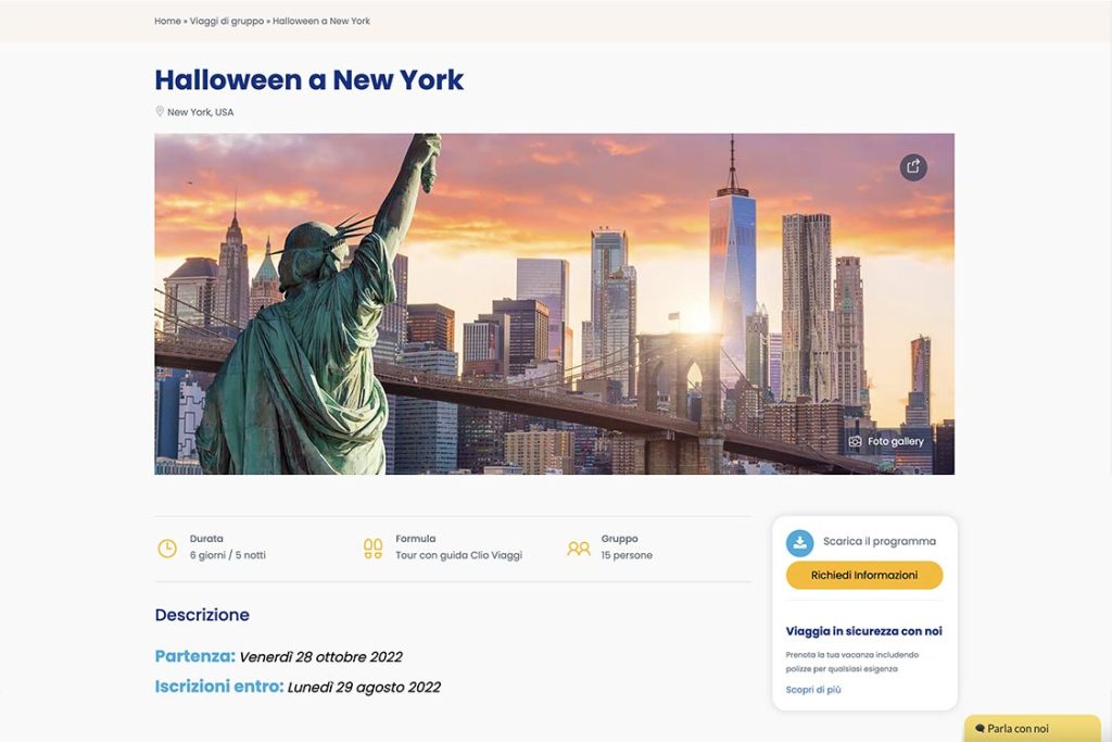 Sito Web Clio Viaggi