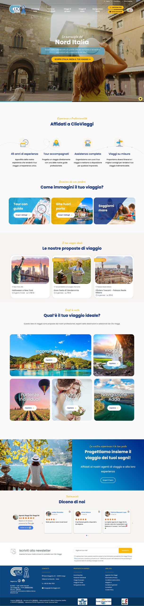 Sito Web Clio Viaggi