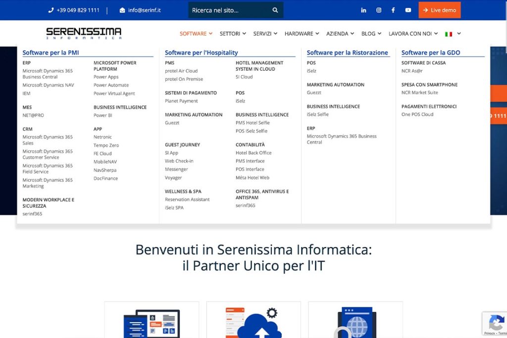 Sito Web Serenissima Informatica