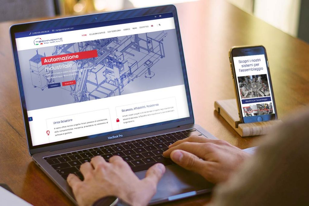 mockup Sito Web PM Impianti