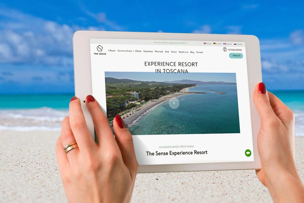 mockup sito the sense resort