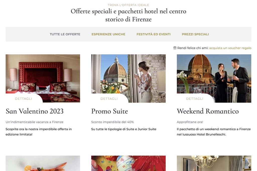 Sito Web Hotel Brunelleschi